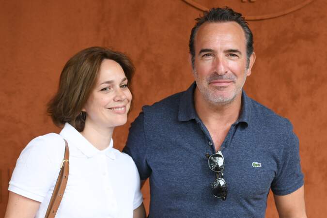 Jean Dujardin et son épouse Nathalie Péchalat à la finale de Roland-Garros 2023