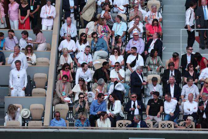 La tribune VIP de Roland-Garros pour la finale messieurs ce 11 juin 2023