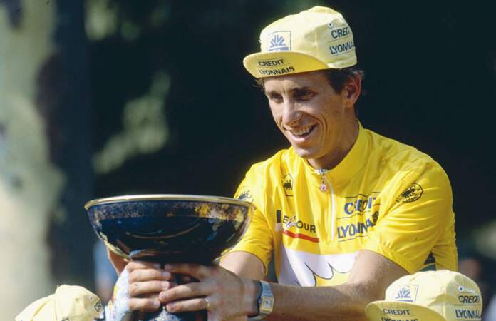 À son actif, trois Tours de France, remportés en 1986, 1989 et 1990.