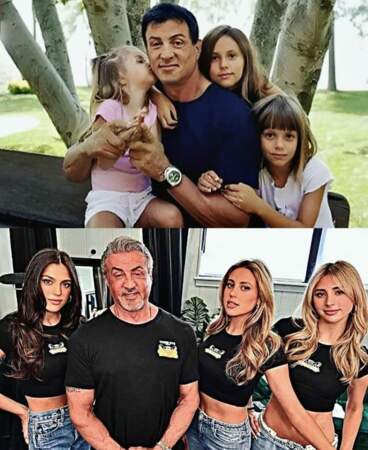 De quoi montrer l'évolution de leurs trois filles, comme sur cette adorable image postée par l'acteur.