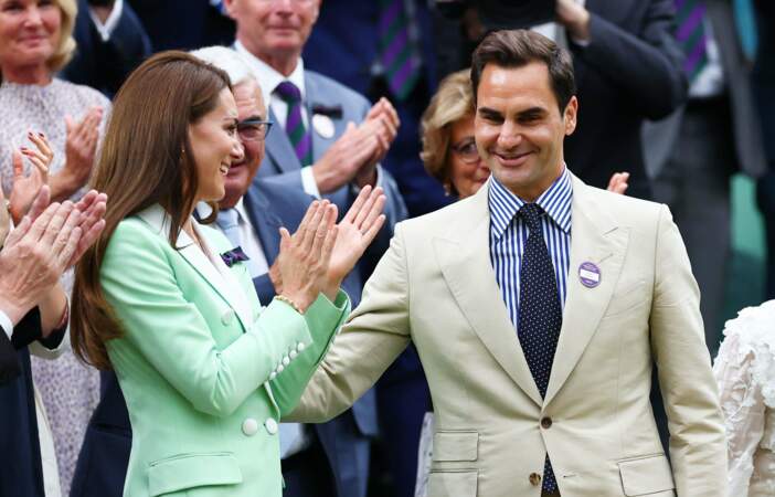 Kate Middleton et Roger Federer à Wimbledon 2023