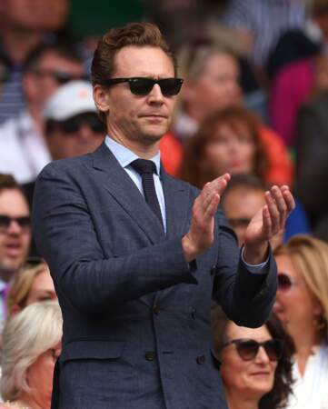 Tom Hiddleston applaudit à Wimbledon