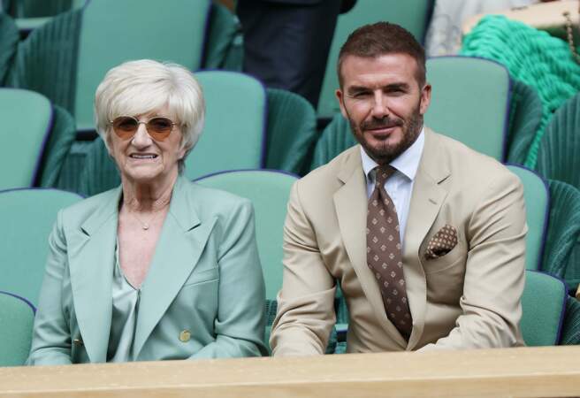 David Beckham était à Wimbledon avec sa mère Sandra