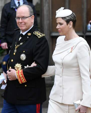 Le jour du couronnement, le prince Albert et Charlène de Monaco étaient très chics à l'abbaye de Westminster