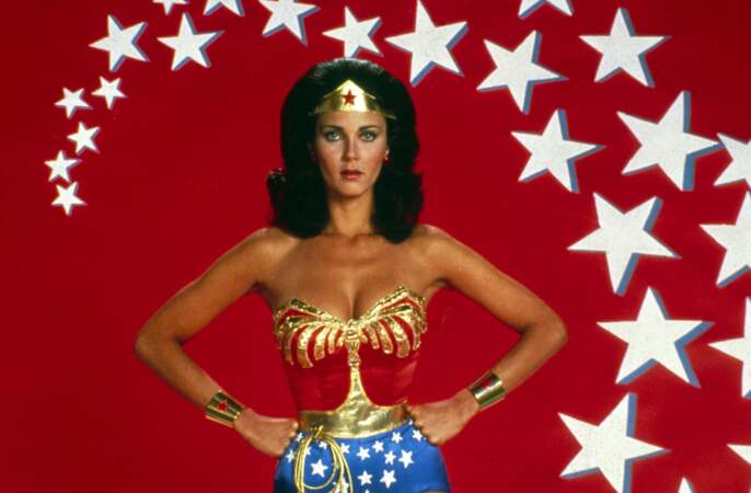 Lynda Carter à l'affiche de la série télévisée Wonder Woman dans les années 70