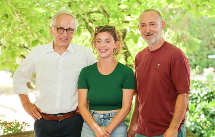 Fabrice Luchini , Mara Tarquin et Guillaume Nicloux lors de la deuxième journée du Festival du film francophone d'Angoulême.