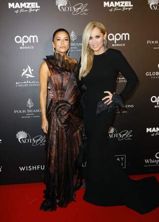 Soirée Global Gift Gala : Eva Longoria et Lara Fabian en robes noires