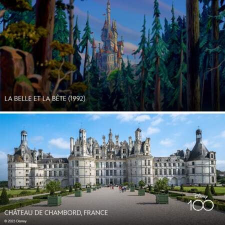 Le château de La Belle et la Bête ressemble au château de Chambord.