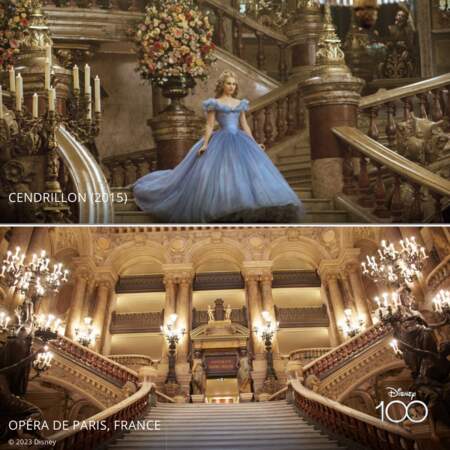 L'escalier de l'Opéra Garnier à Paris a servi d'inspiration à celui de Cendrillon (live-action de 2015).