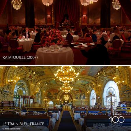 Le restaurant parisien Le Train Bleu a inspiré le restaurant du Chef Gusteau dans Ratatouille.