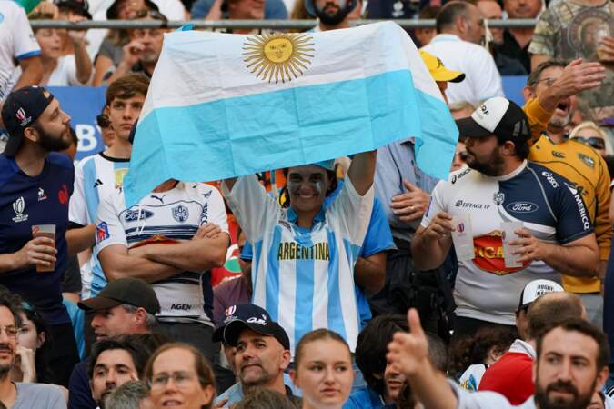 Côté Argentine, les supporteurs arboraient le drapeau blanc et bleu