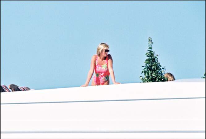 La Princesse Diana lors de ses vacances à Saint Tropez avec Dodi Al Fayed
