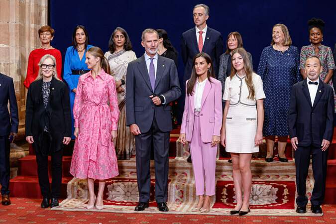 La famille royale d'Espagne réunie aux côtés de Meryl Streep