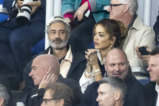 Rita Ora et son mari Taika Waititi  à la finale de la coupe du monde de rugby Afrique du Sud / Nouvelle Zélande 