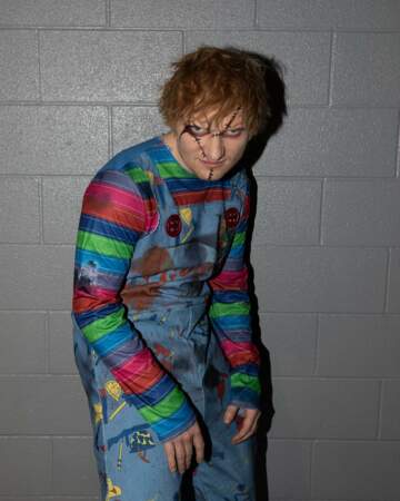 Et les reprises de personnages de films étaient nombreux, comme ici Ed Sheeran en poupée Chucky