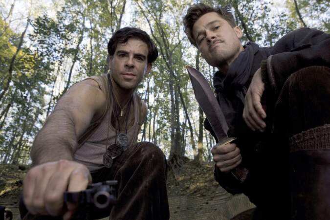Inglourious basterds de Quentin Tarentino : Brad Pitt dans le rôle d'un chasseur de nazis.