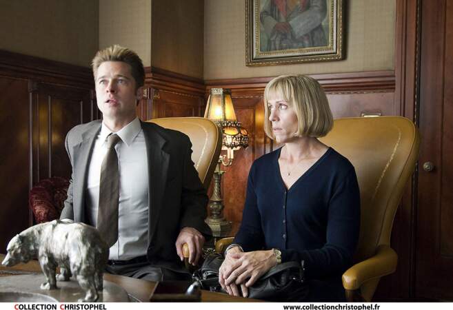 Hilarant dans Burn after reading en 2008 : Brad Pitt est au côté de Frances McDormand dans le film des frères Coen.