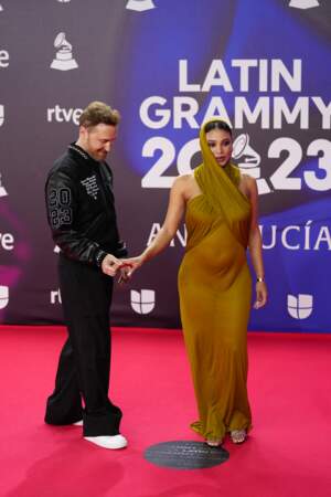David Guetta et sa compagne Jessica Ledon ont fait une apparition très remarquée lors des Latin Grammy Awards 2023, jeudi 16 novembre à Séville, en Espagne