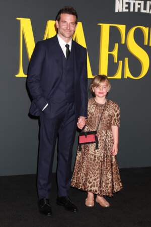 À l'occasion de l'avant-première de Maestro, Bradley Cooper était accompagné de sa fille Lea de Seine, née de sa précédente union avec Irina Shayk