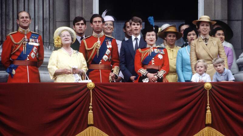 Les membres de la famille royale au balcon de Buckingham Palace.
