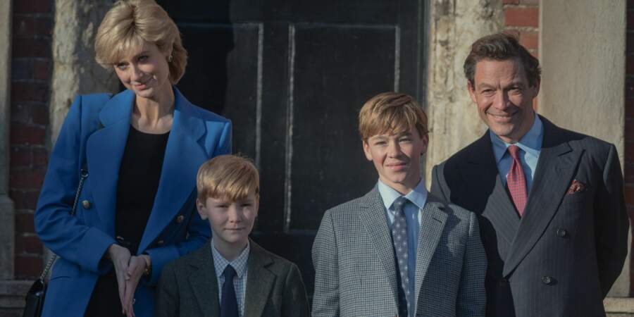 Diana, Charles et leurs enfants William et Harry dans la série The Crown
