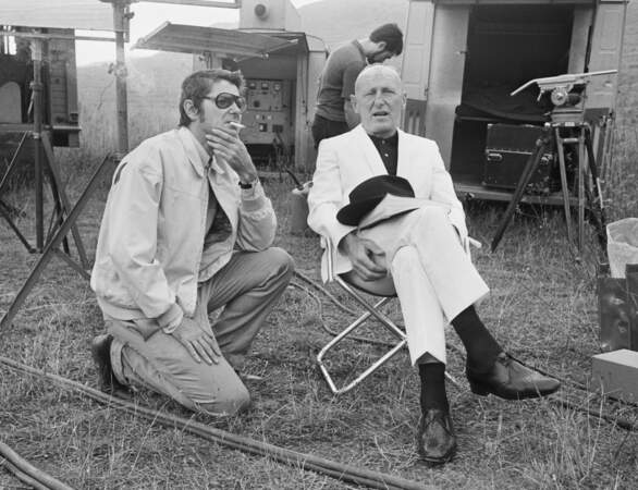 Bourvil avec le réalisateur Jean-Pierre Mocky pour lequel il a tourné à 4 reprises.