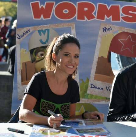 Fabienne Carat en 2015 lors de la présentation du film animé "Worms" pour lequel elle double la voix d'un personnage.