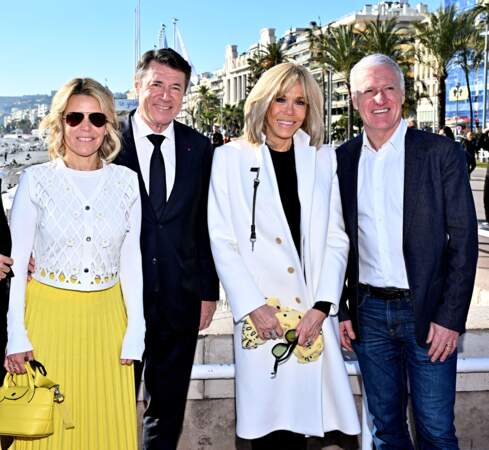 Les époux Estrosi, Brigitte Macron et Didier Deschamps ont posé pour les photographes