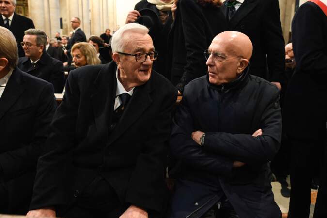 Mario Borghezio et Gabriele Albertini  à la cérémonie funéraire du prince Victor Emmanuel de Savoie
