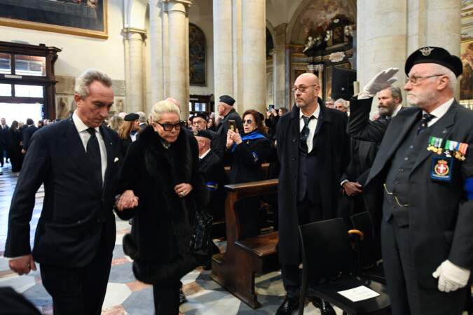 Marina Ricolfi Doria à la cérémonie funéraire du prince Victor Emmanuel de Savoie ce 10 février 2024.
