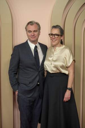 Christopher Nolan and Emma Thomas sont là pour le film Oppenheimer, nommé dans 13 catégories