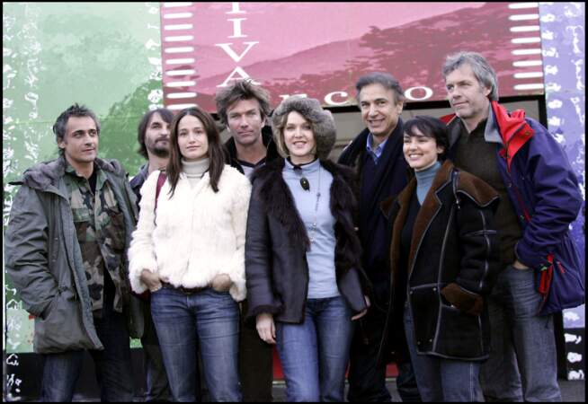 Jean-Michel Tinivelli en 2006 au festival de la télévision de Luchon, avec les autres acteurs de La voie de Laura, diffusé sur TF1