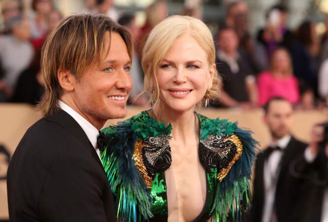 Aux Screen Actors Guild Awards à Los Angeles en 2017, Nicole Kidman n'a d'yeux que pour le beau Keith.