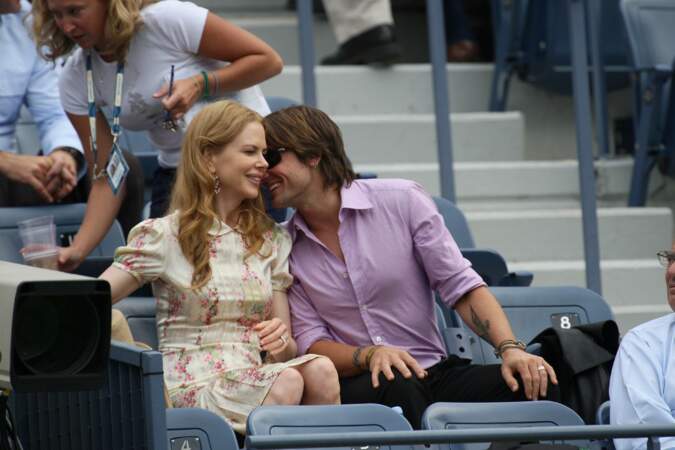 L'actrice et son mari Keith Urban assistent au match de l'US Open à New-York en septembre 2009.