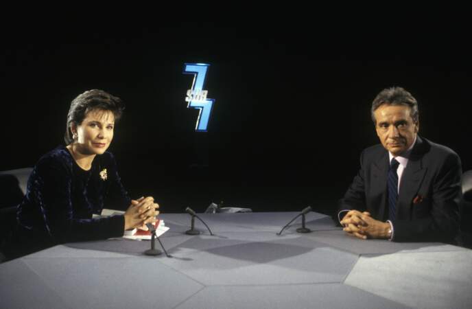 Michel Sardou invité de l'émission politique 7 sur 7 en 1993.
