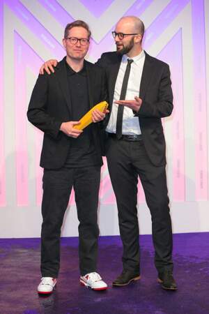 Jakob Rorvik et Petter Onstad avec le prix de la meilleure série pour Dates in Real Life