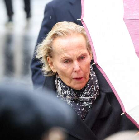 Christine Ockrent lors de la cérémonie d'enterrement de Frédéric Mitterrand