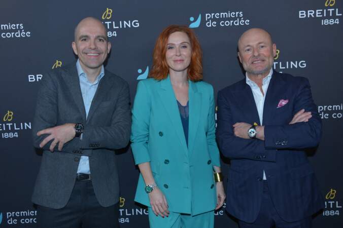Édouard d'Arbaumont (PDG Breitling Europe), Audrey Fleurot et Georges Kern (PDG Breitling) étaient réunis à cette soirée prestigieuse