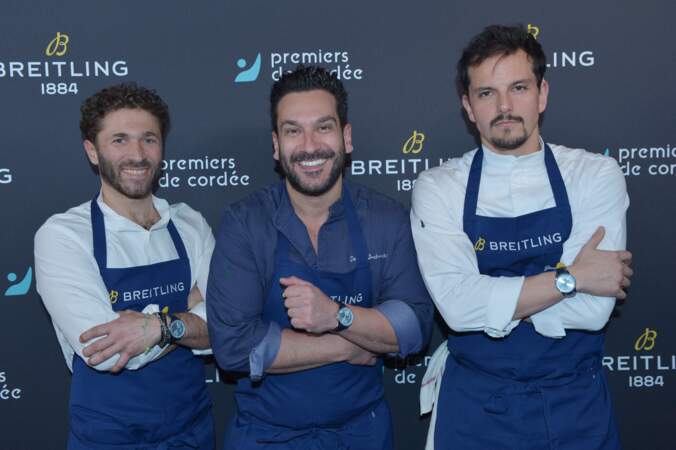Les chefs Julien Duboué (saison 5 de Top Chef), Denny Imbroisi (saison 3 de Top Chef) et Juan Arbelaez (saison 3 de Top Chef) ont réalisé ce menu d'exception pour cette grande soirée