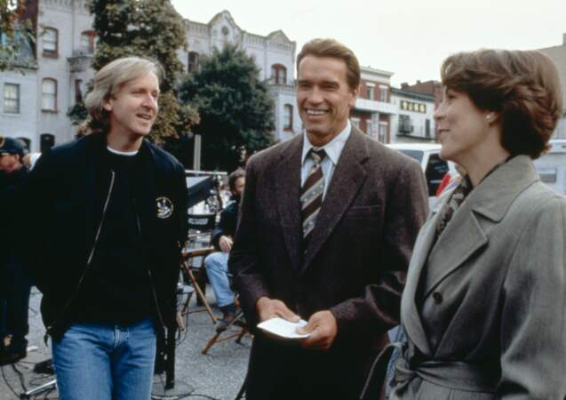 James Cameron sur le tournage de "True Lies" en 1993.