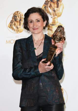 Jeanne Arenes a obtenu le Molière de la Comédienne dans un second rôle à la 35ème cérémonie des Molières aux Folies Bergère à Paris