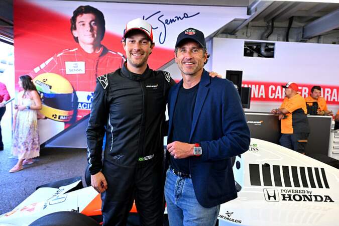 Patrick Dempsey et Bruno Senna, neveu d'Ayrton Senna, ont rendu hommage au grand pilote de Formule 1, ce 11 mai à Monaco pour le Grand Prix historique. 