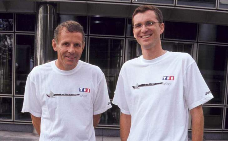 L'avez-vous reconnu ? En octobre 2001, Denis Brogniart s'entraîne avec Patrick Poivre d'Arvor pour le marathon de New-York auquel ils participent