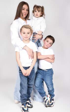 Vous rencontrerez Marine avec ses trois enfants Léane, Evan et Ayden (Sarthe).