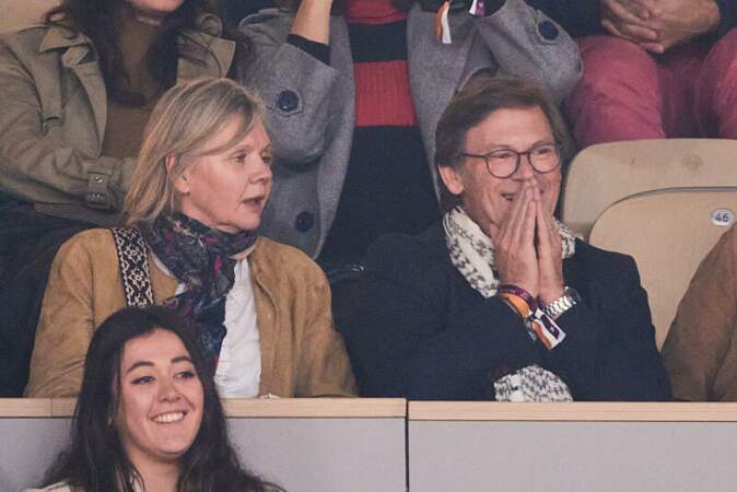 Laurent Romejko et są femme Sylvie Bazyn sont venus assister au match opposant Novak Djokovic et Lorenzo Musetti. 