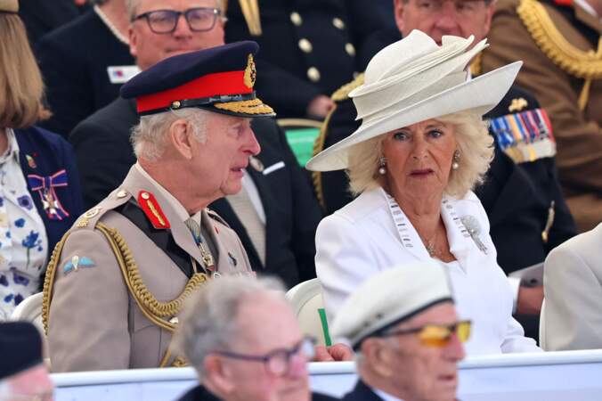 Le roi Charles III et la reine consort Camilla Parker Bowles étaient présents au  British Normandy Memorial pour les commémorations du 80ème anniversaire du débarquement.