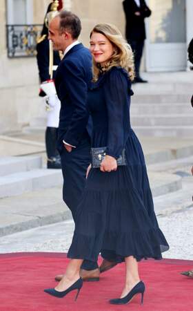 Léa Seydoux à l'Élysée pour le dîner d'État en l'honneur du président des États-Unis et de sa femme au palais de l'Elysée, à Paris