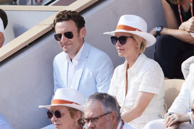 Laurent Macron et sa femme Sabine lors de la finale de Roland Garros 2024