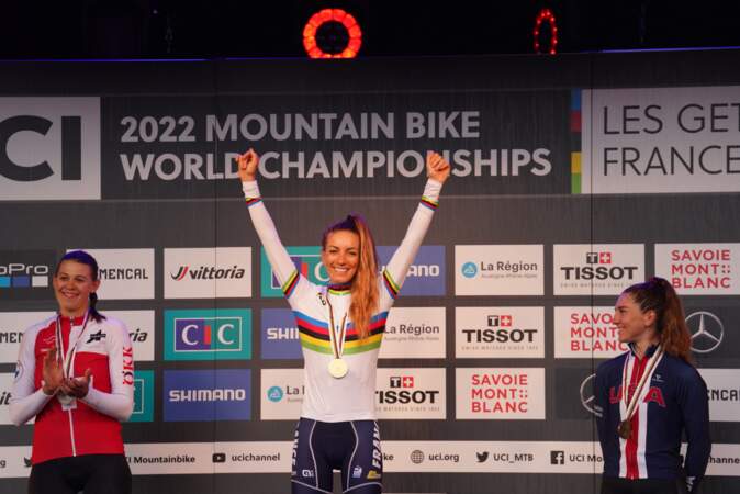Pauline Ferrand-Prévot, la cycliste sacrée championne du monde en 2014, compte bien finir sur la plus haute marche du podium.