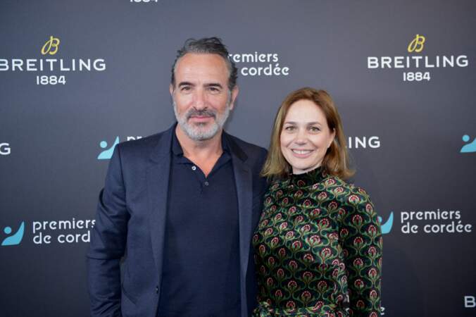 Jean Dujardin a accompagné sa femme Nathalie Péchalat, la nouvelle présidente de l'association Premiers de Cordée